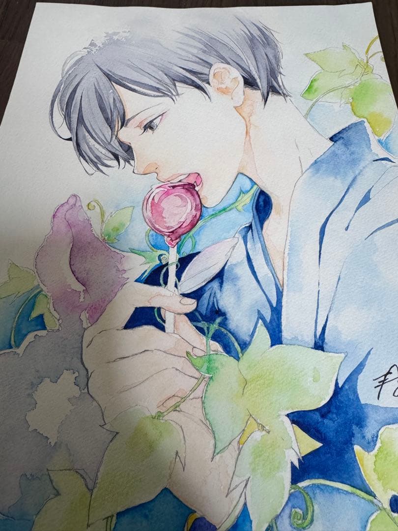 直筆サイン入りイラスト