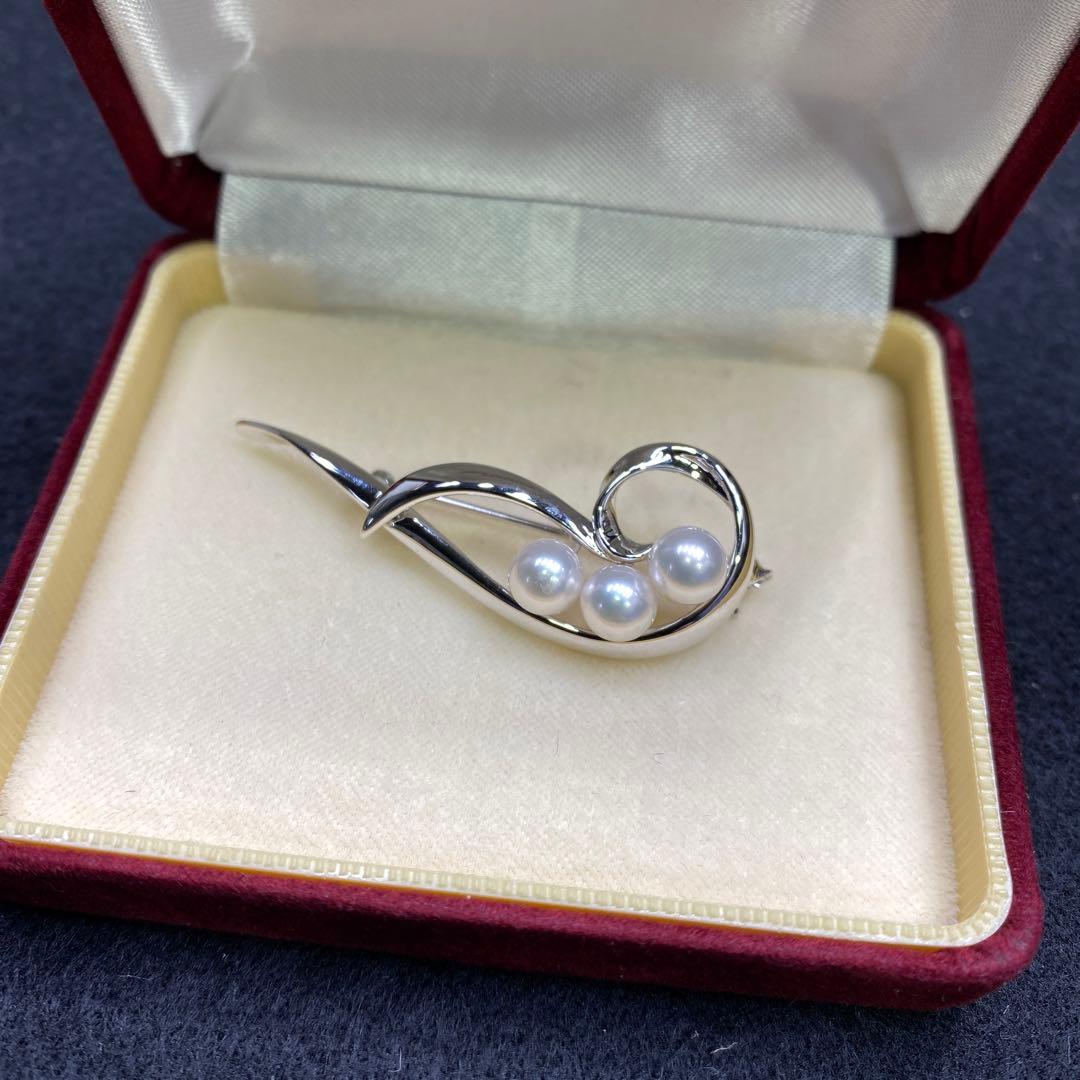 MIKIMOTO ミキモト真珠島 ブローチ シルバー パール