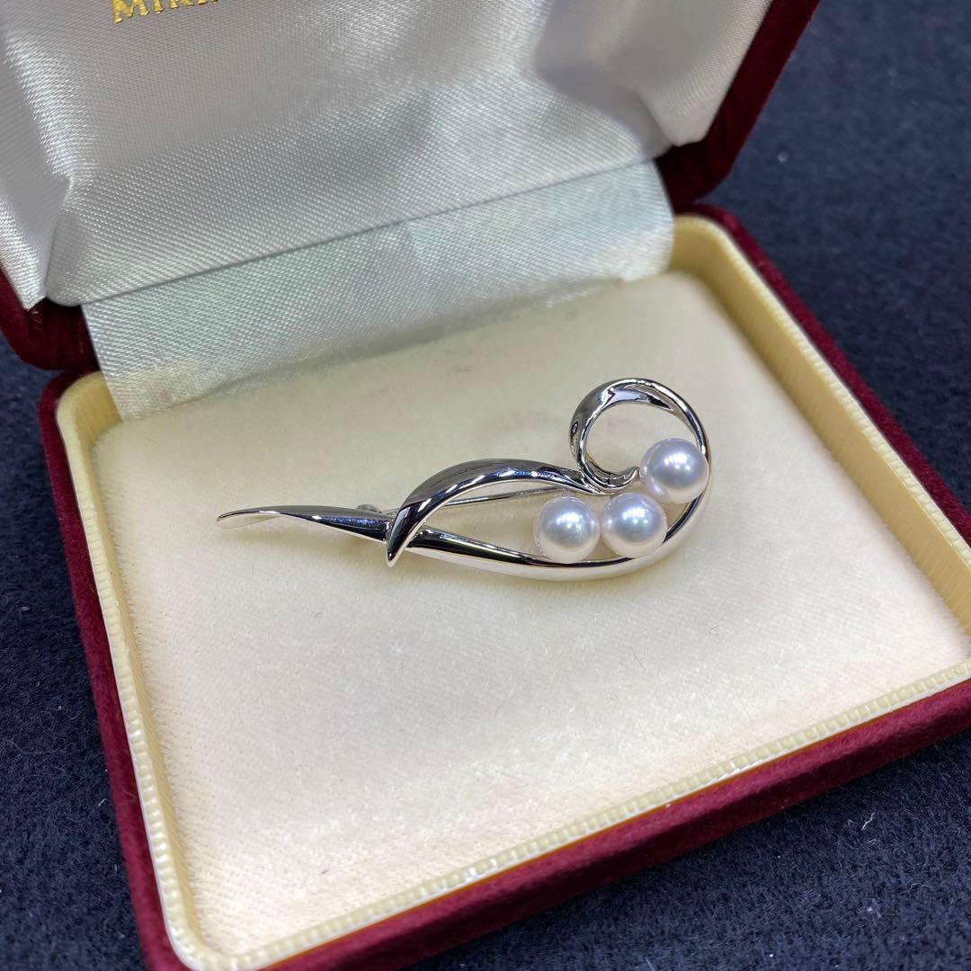 MIKIMOTO ミキモト真珠島 ブローチ シルバー パール