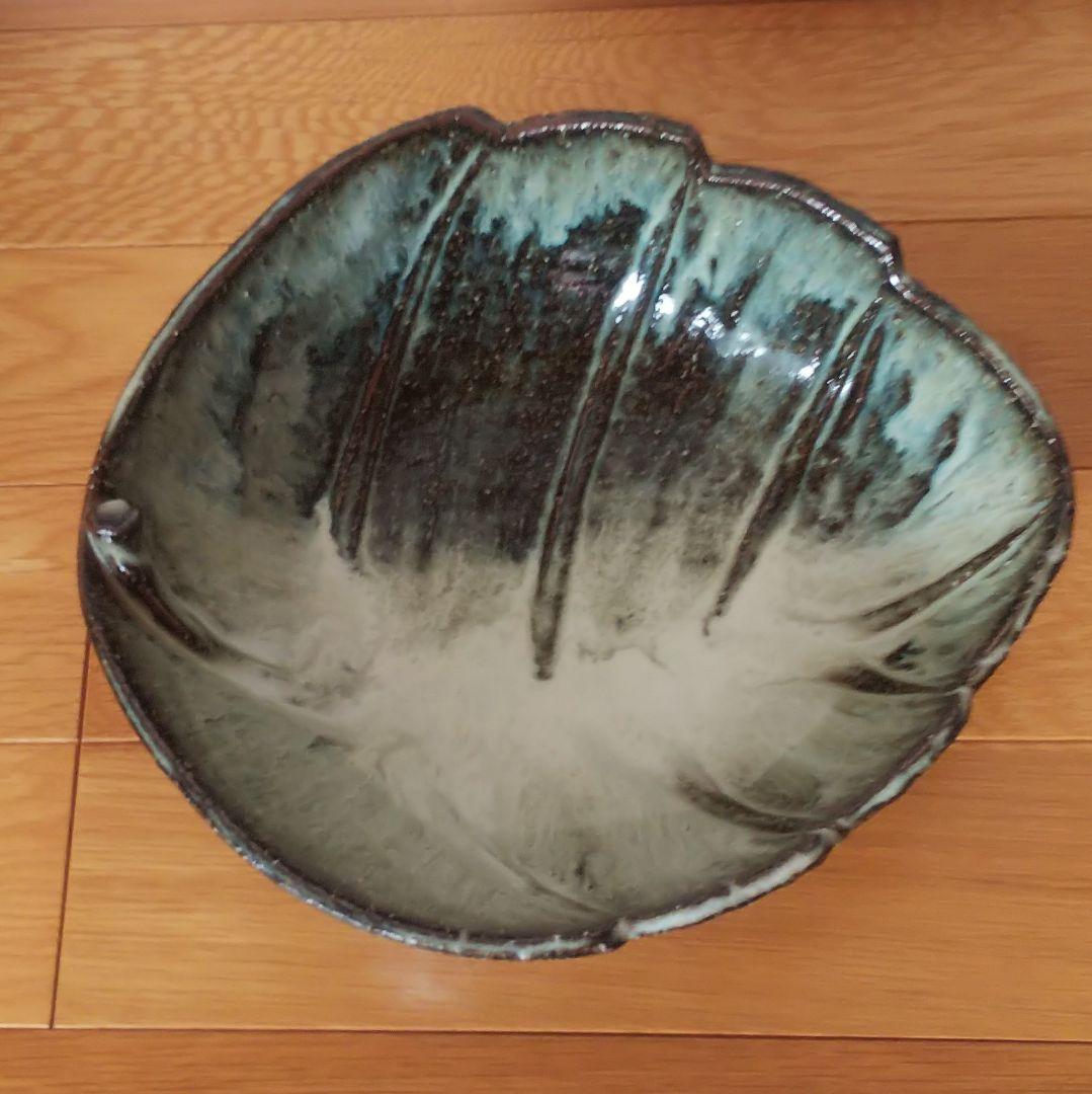 茶道具 萩焼 木ノ葉菓子鉢 二代 納富鳥雲造 大華山鳥雲窯　初釜