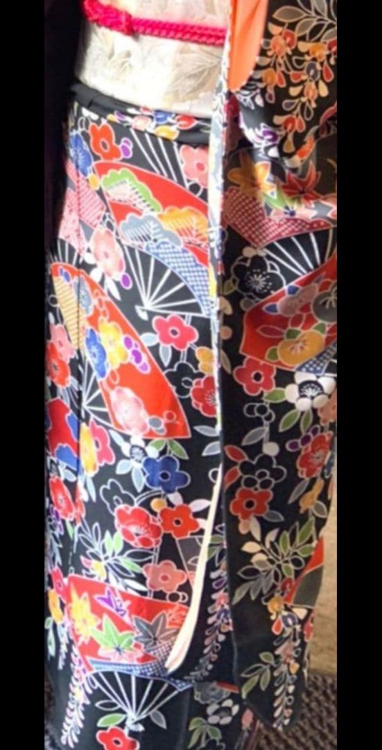 ★紅型振袖/帯/帯揚/帯締/伊達襟/５点セット★おまけ付