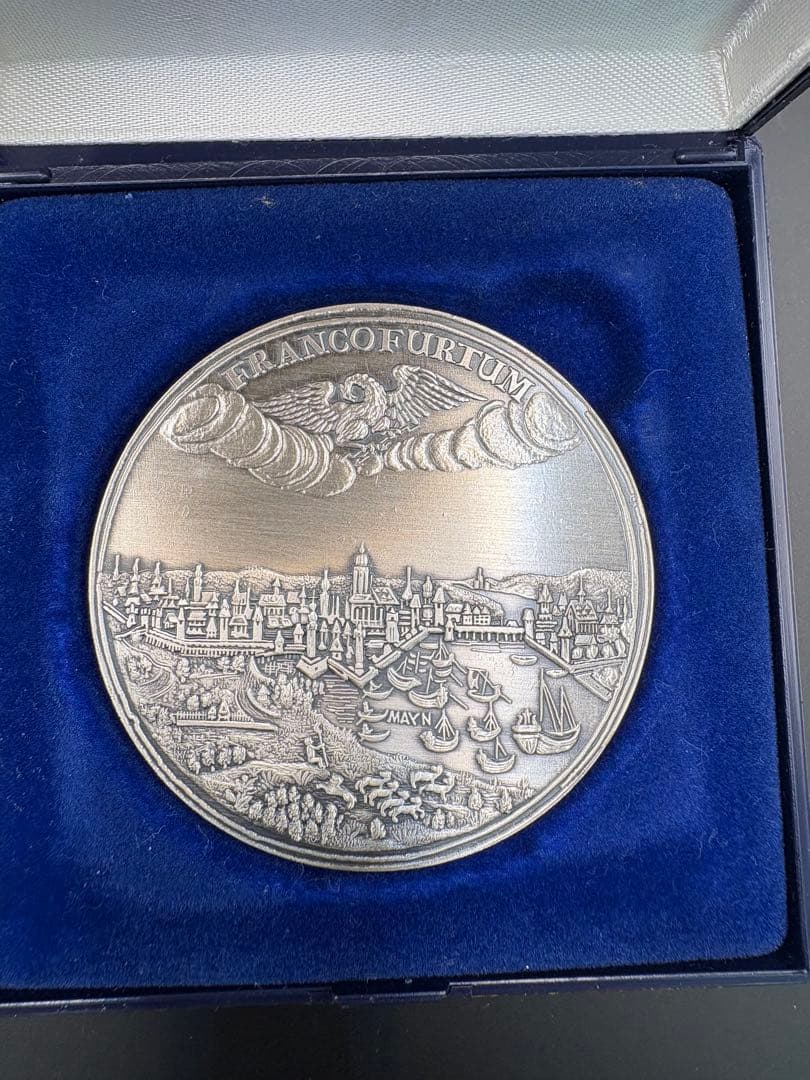 純銀　フランクフルト風景 純銀製メダル BHF SECURITIES