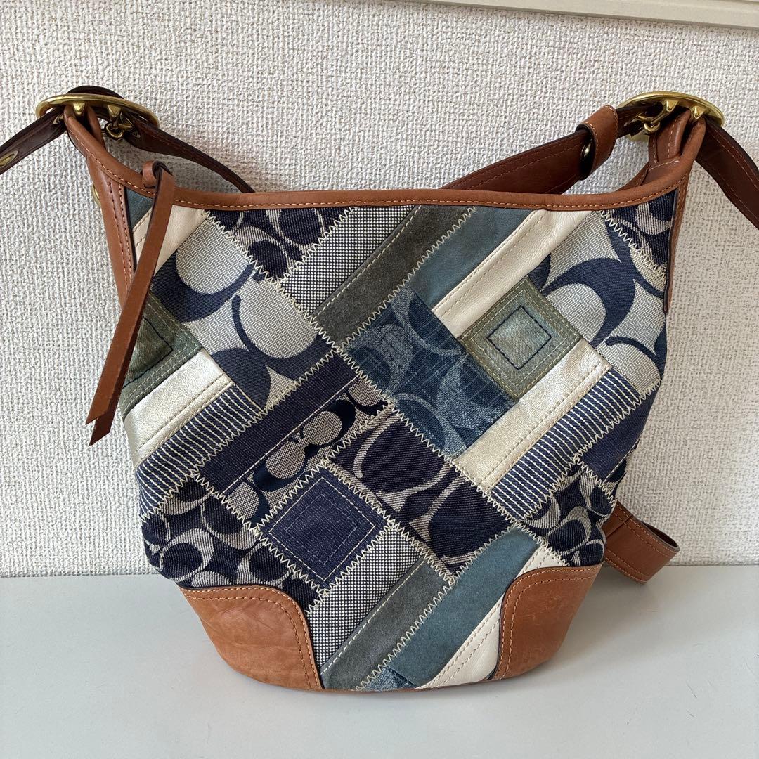 【希少】COACH パッチワークデザイン ショルダーバッグ