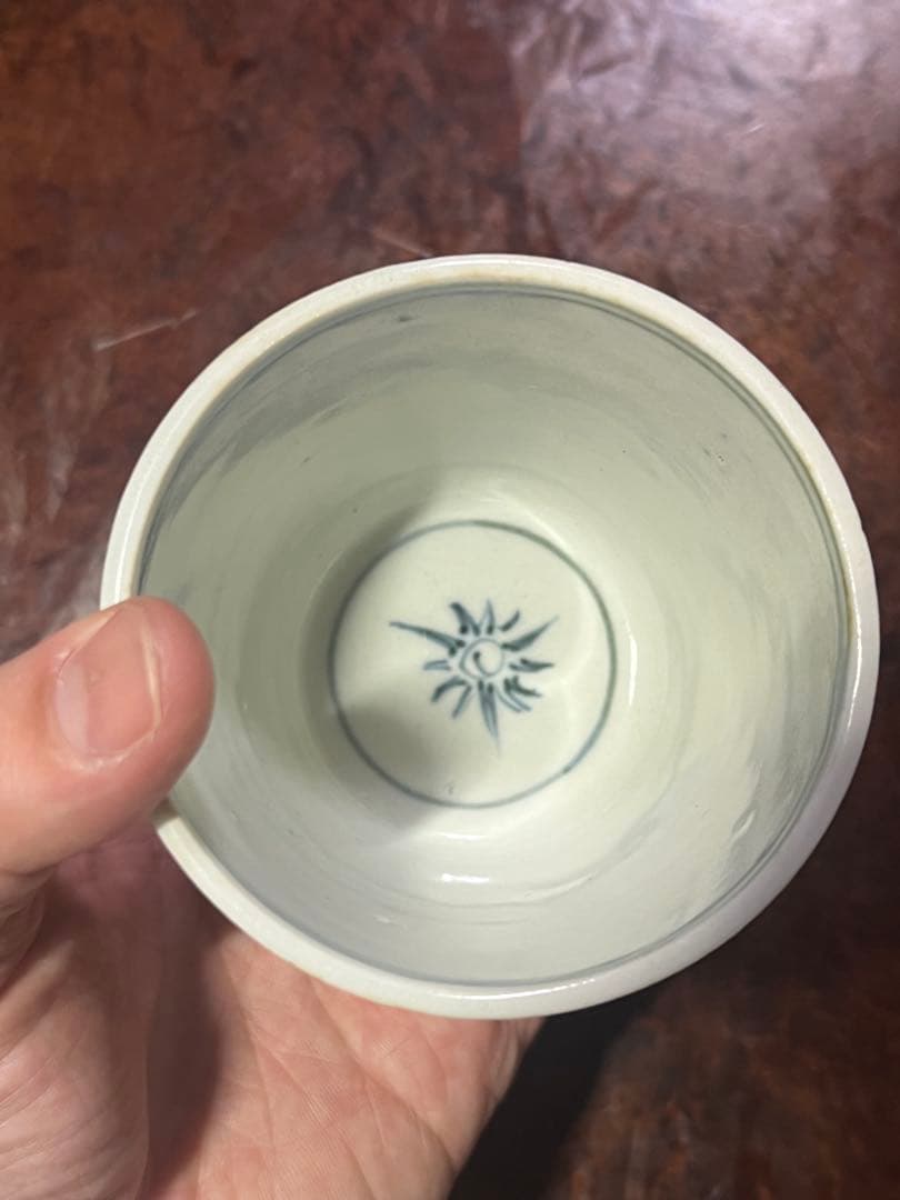 古伊万里　蕎麦猪口　そば猪口　舟曳　船　民藝　民芸　くらわんか