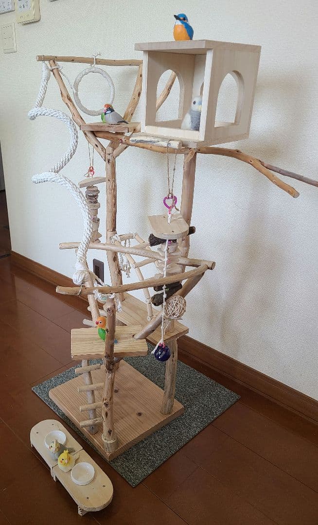 ① ぽこなつページ　バードアスレチック　ハンドメイド　流木