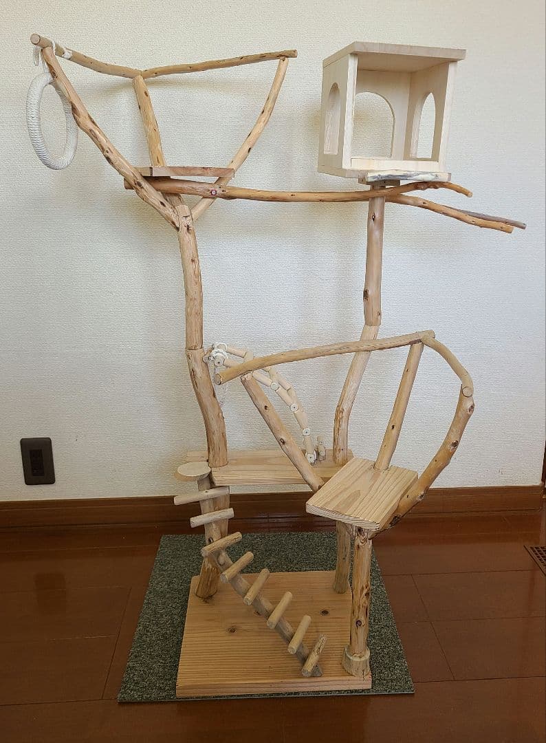 ① ぽこなつページ　バードアスレチック　ハンドメイド　流木