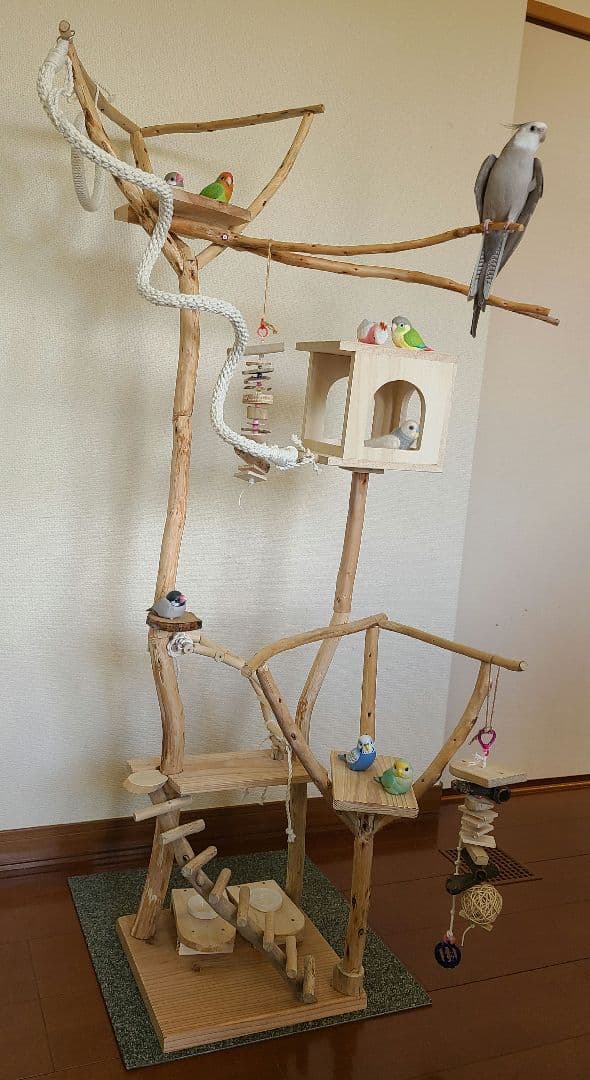 ① ぽこなつページ　バードアスレチック　ハンドメイド　流木