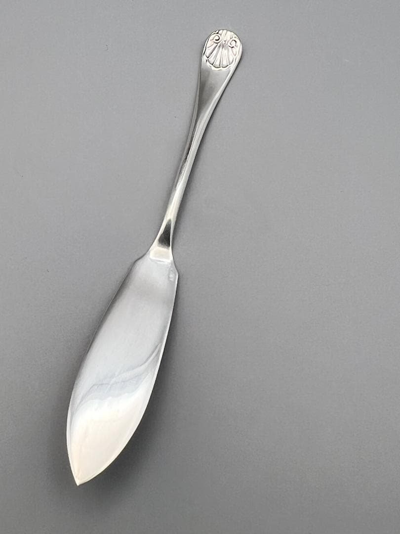 日出島　銀製　刻印　シルバートレイ　バターナイフ　シェル型トレイ　総重量約54g