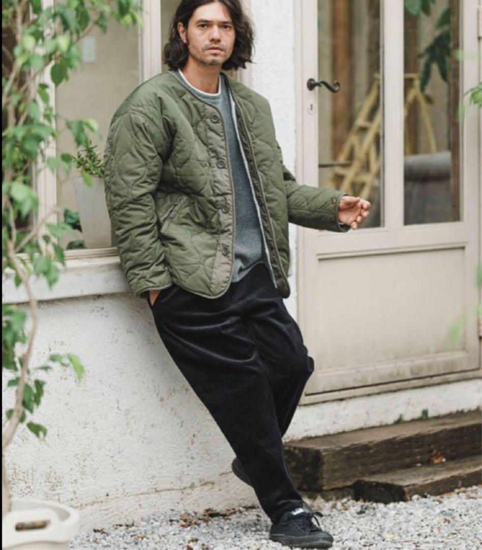 【カンビオ】2024年末新作　コーデュロイ　テーパードパンツ　ブラック　M