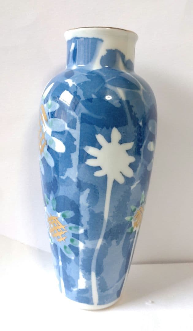 花瓶 レトロカワイイ/花柄 陶器 ひまわり/向日葵/ヒマワリ/和風 蚤の市