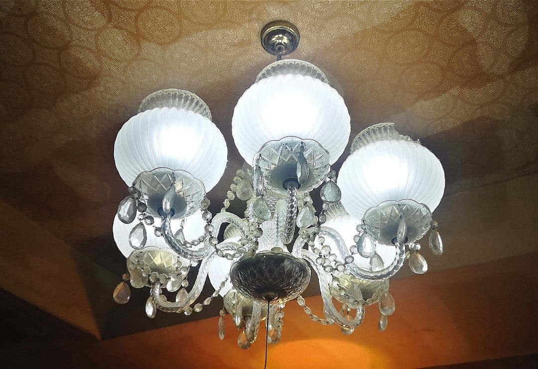 昭和レトロ シャンデリ２個セット