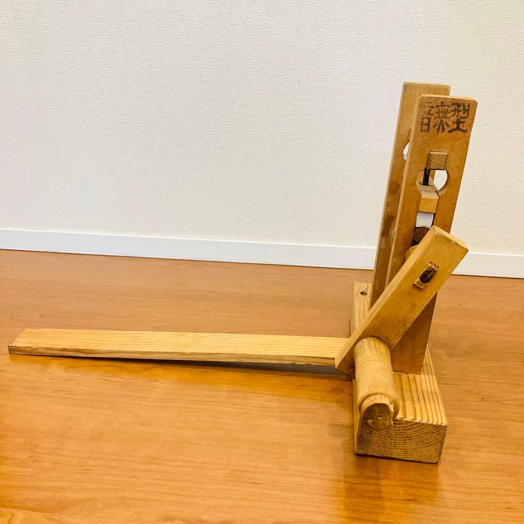綿繰機 アンティーク　手仕事