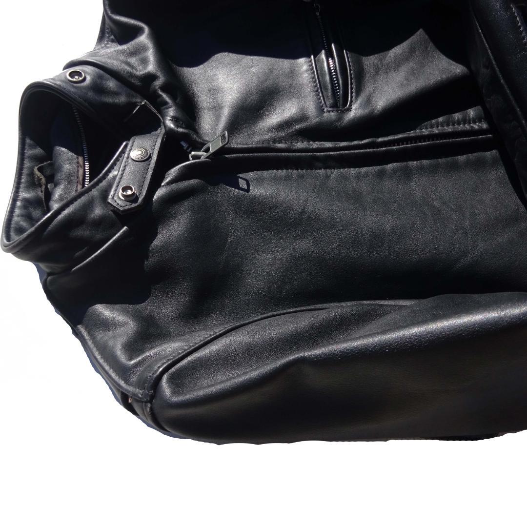 USA製立ち襟 Schott ショット 641牛革レザーライダースジャケット34