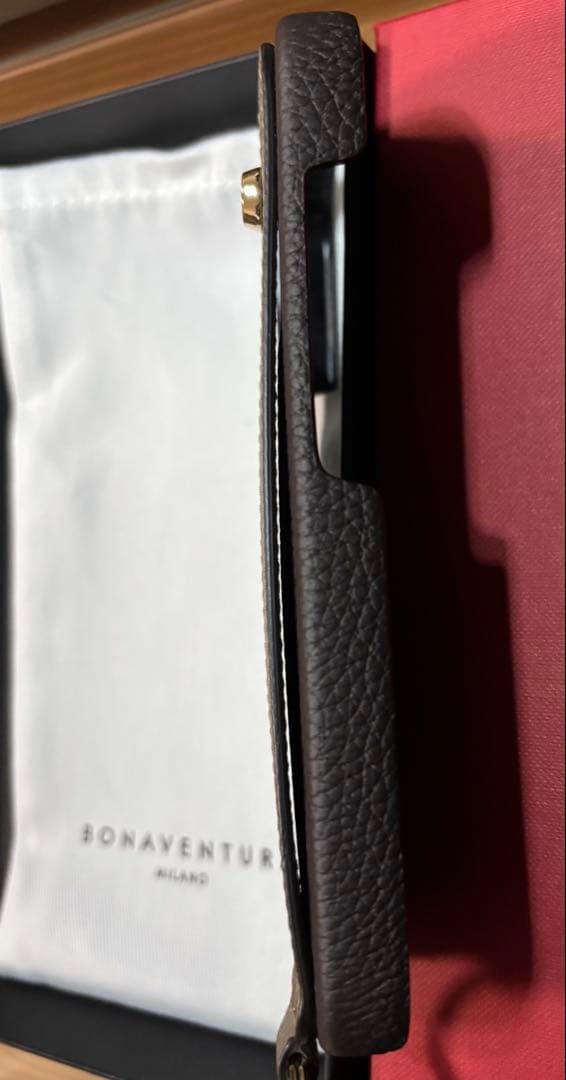 ボナベンチュラ ハンドル付き バックカバーケース シュリンクレザー