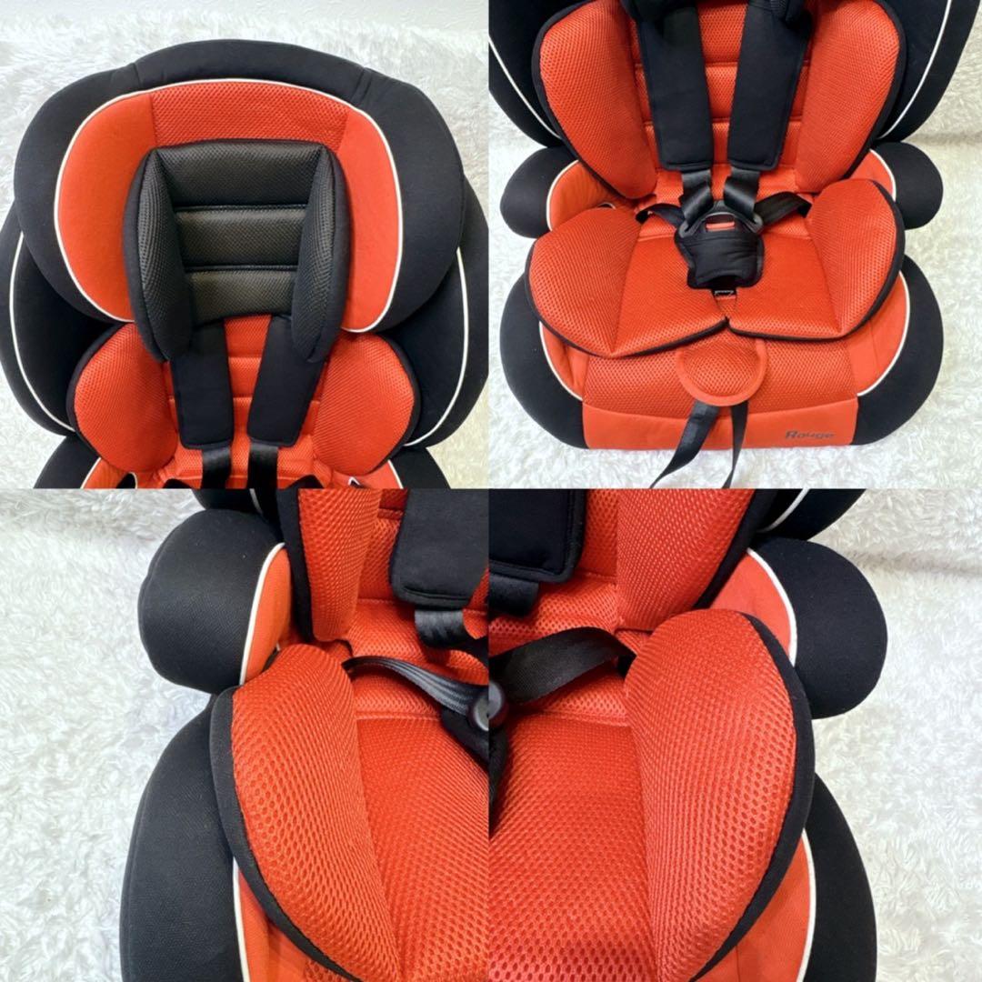 日本育児 ハイバック ブースター ルージュ チャイルドシート ブラック レッド