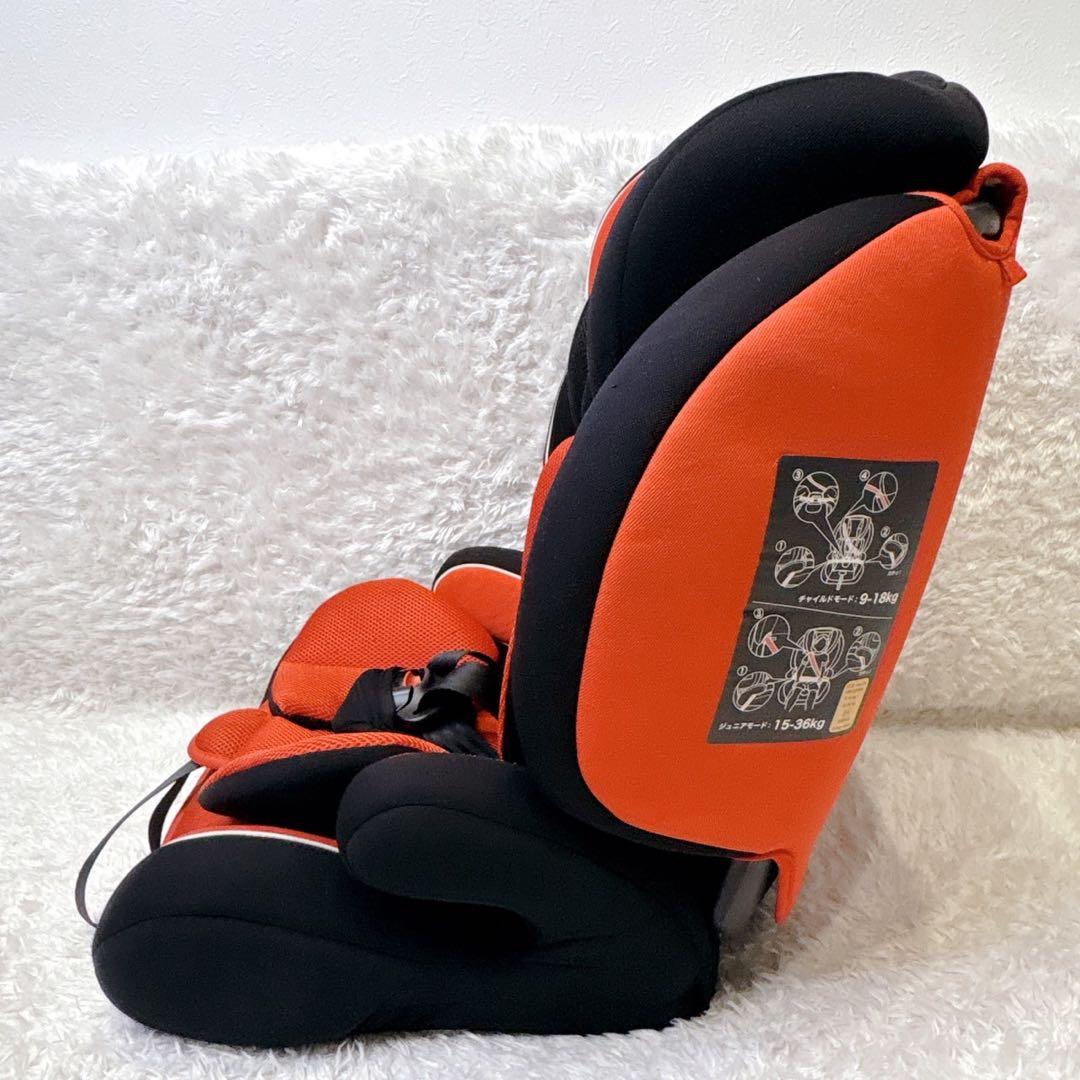 日本育児 ハイバック ブースター ルージュ チャイルドシート ブラック レッド