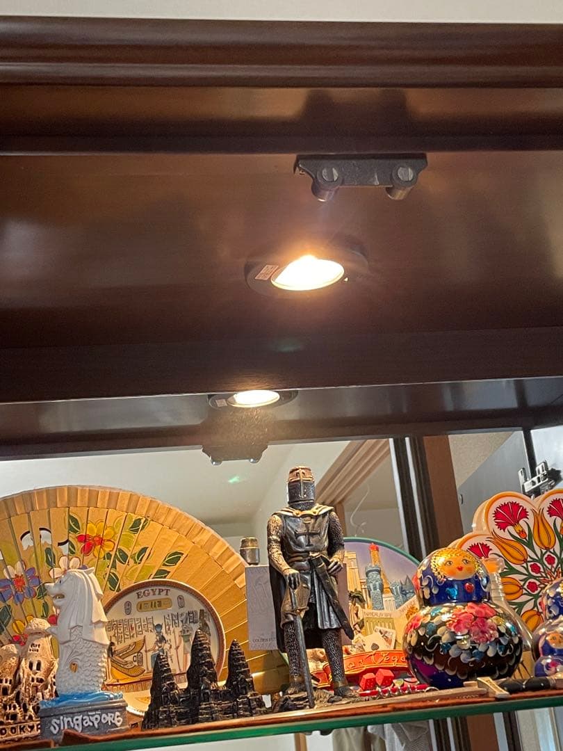 高級 コレクションケース ライト付 コレクションボード ガラスケース 完成品