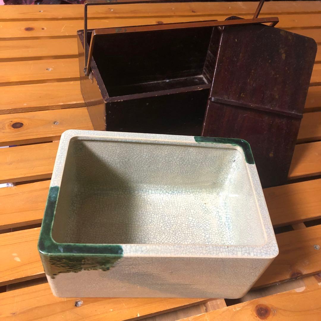 大喜豊介　豊楽焼の　三代目　江戸時代　てあぶり　刻印あり　木箱虫食い跡あり