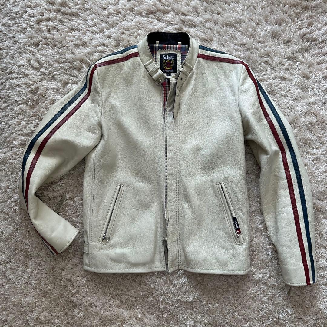 Schott クラシックレーサー　ライダース　Mサイズ美品