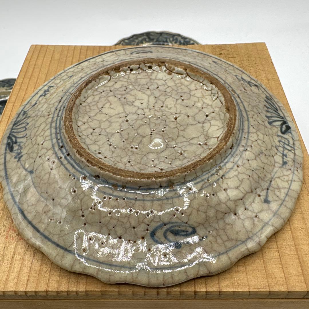 中国古陶磁器　呉須染付　絵皿　5枚組