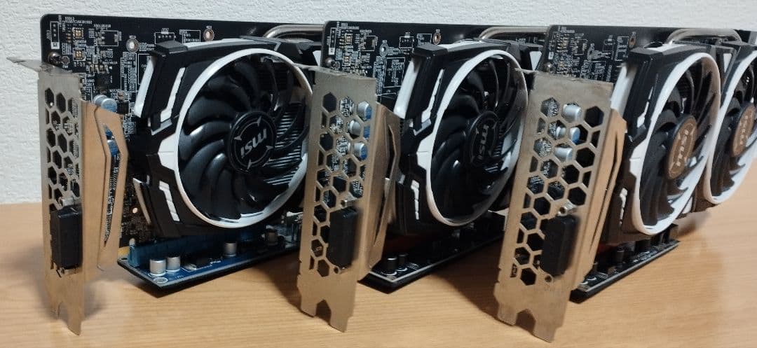 MSI RX580 8GB miner ジャンク 3枚セット 整備済