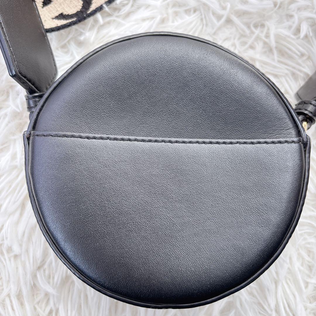 Stella McCartney ラウンドロゴ ミニショルダー ブラック