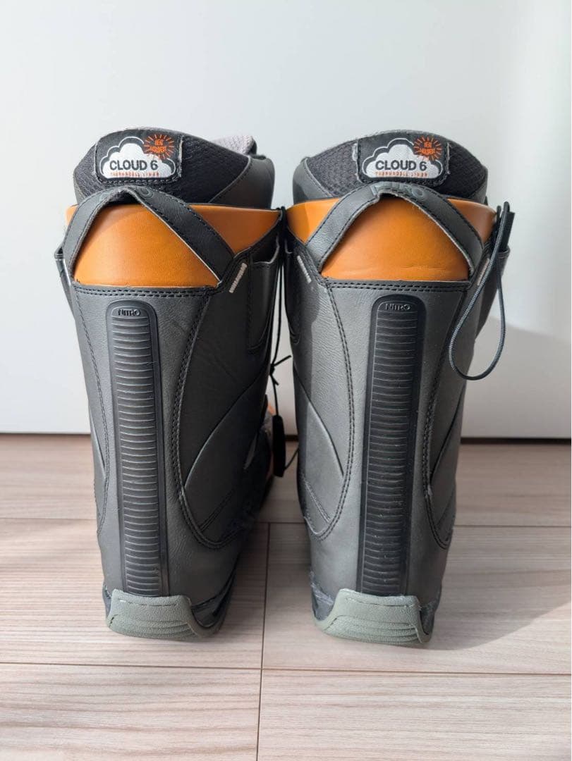 NITRO CLOUD6 スノーボードブーツ ブラック/オレンジ(収納バッグ付)