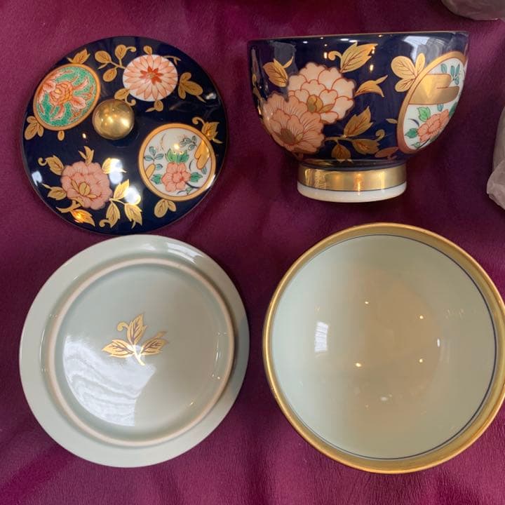 有田焼　古伊万里　金彩　清右衛門作　汲出揃