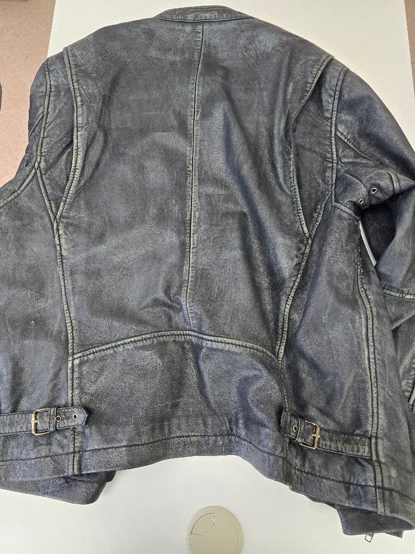 one and half　ラムレザーシングルライダース XXL　schott