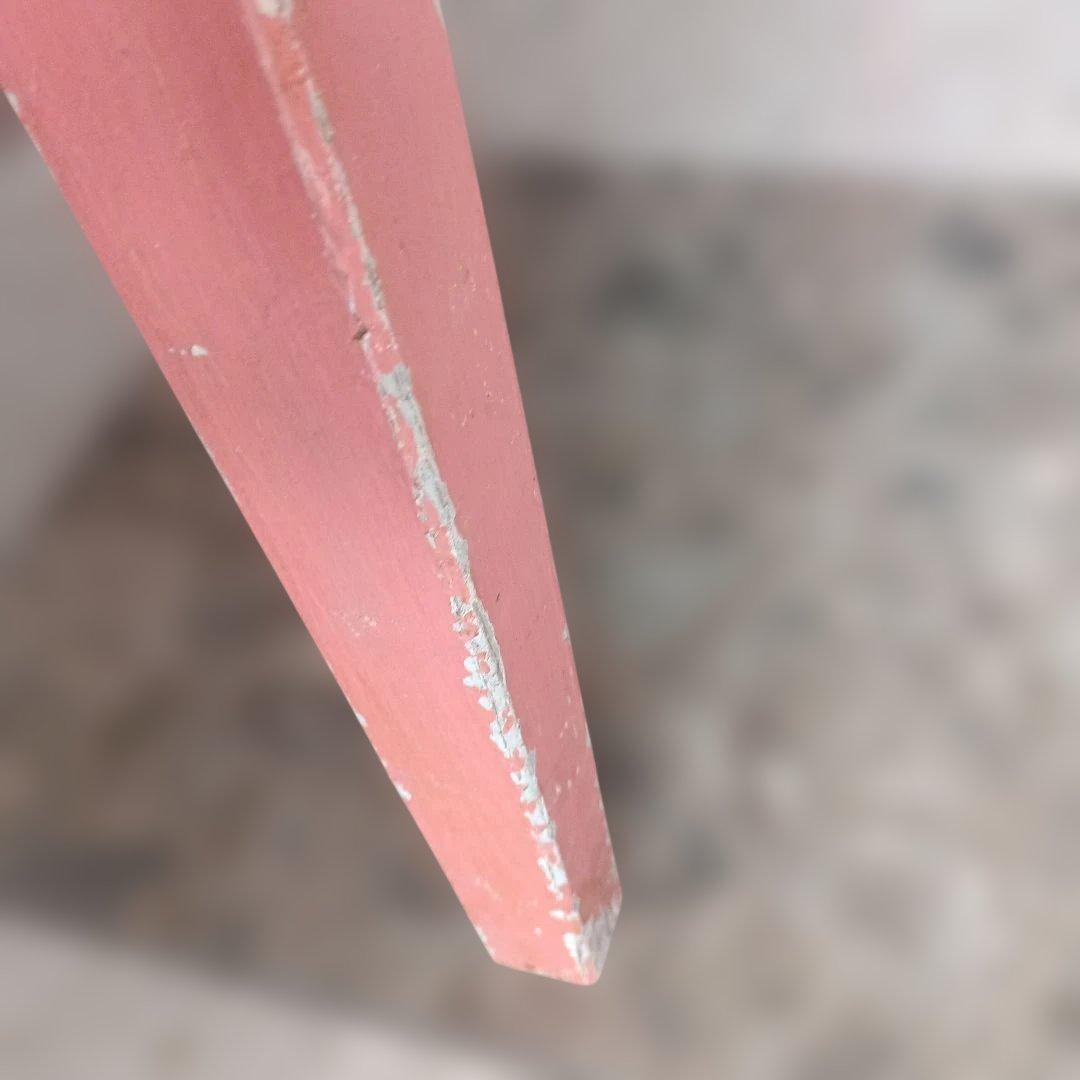 4437）アンティーク　ライティングデスク・サイドテーブル　小鳥草花ペイント