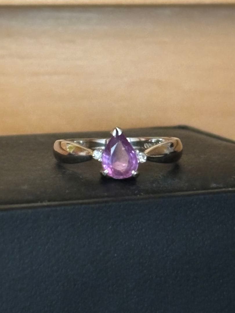 希少　非加熱バイオレットサファイアのリング