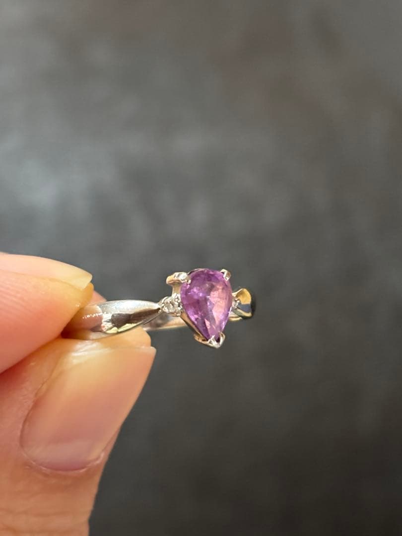 希少　非加熱バイオレットサファイアのリング