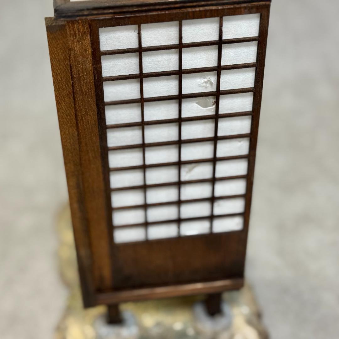 1/12スケール 手作りジオラマ 障子付き日本家屋玄関