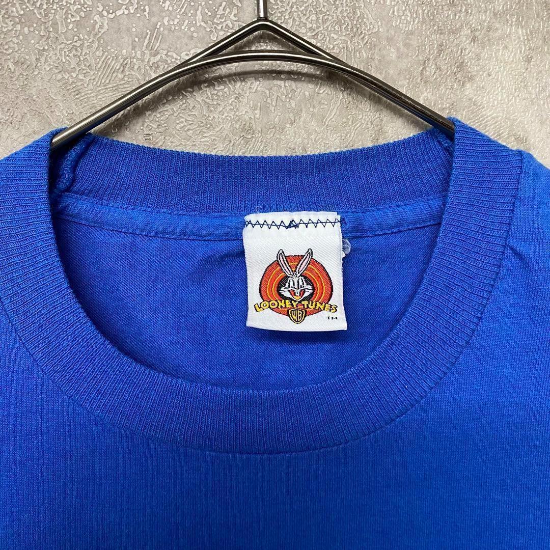 【レア☆USA製90s】ルーニーテューンズTシャツ ブルー メンズL
