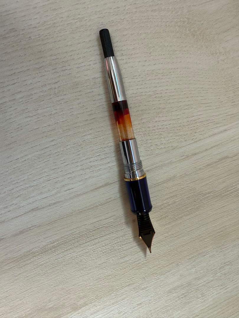 使用品　PLATINUM プラチナ 万年筆 青 金メッキ　センチュリー3776