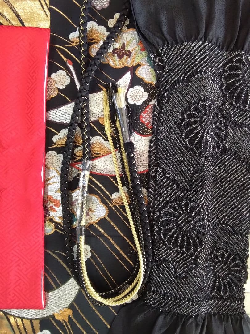 振袖フルセット、正絹振袖成人式、重ね衿帯揚げ帯締め、西陣袋帯、襦袢、ワイドサイズ