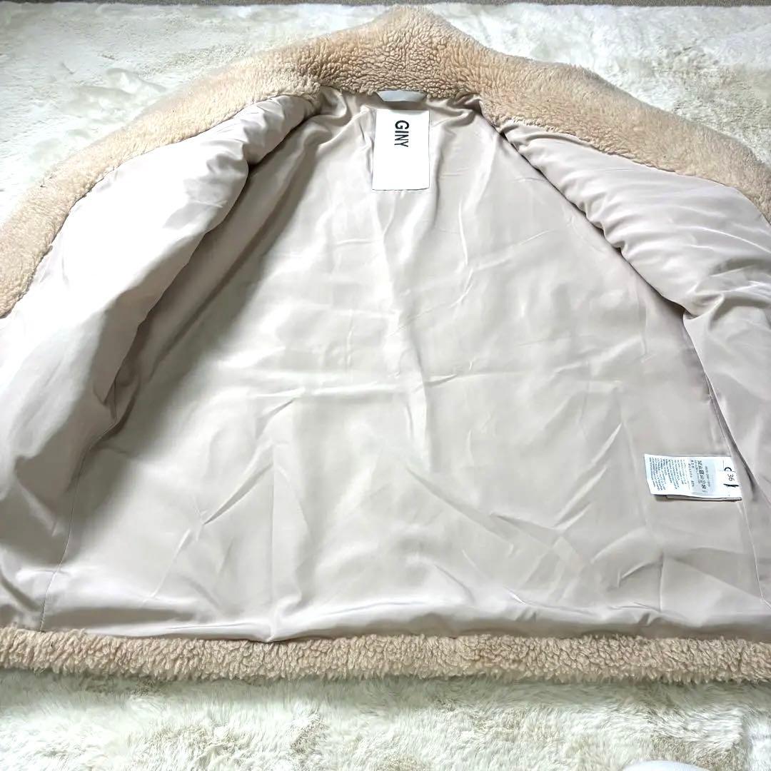 美品✨GINY ジニー SCGINYボアチェスターコート ボアコート　ベージュ