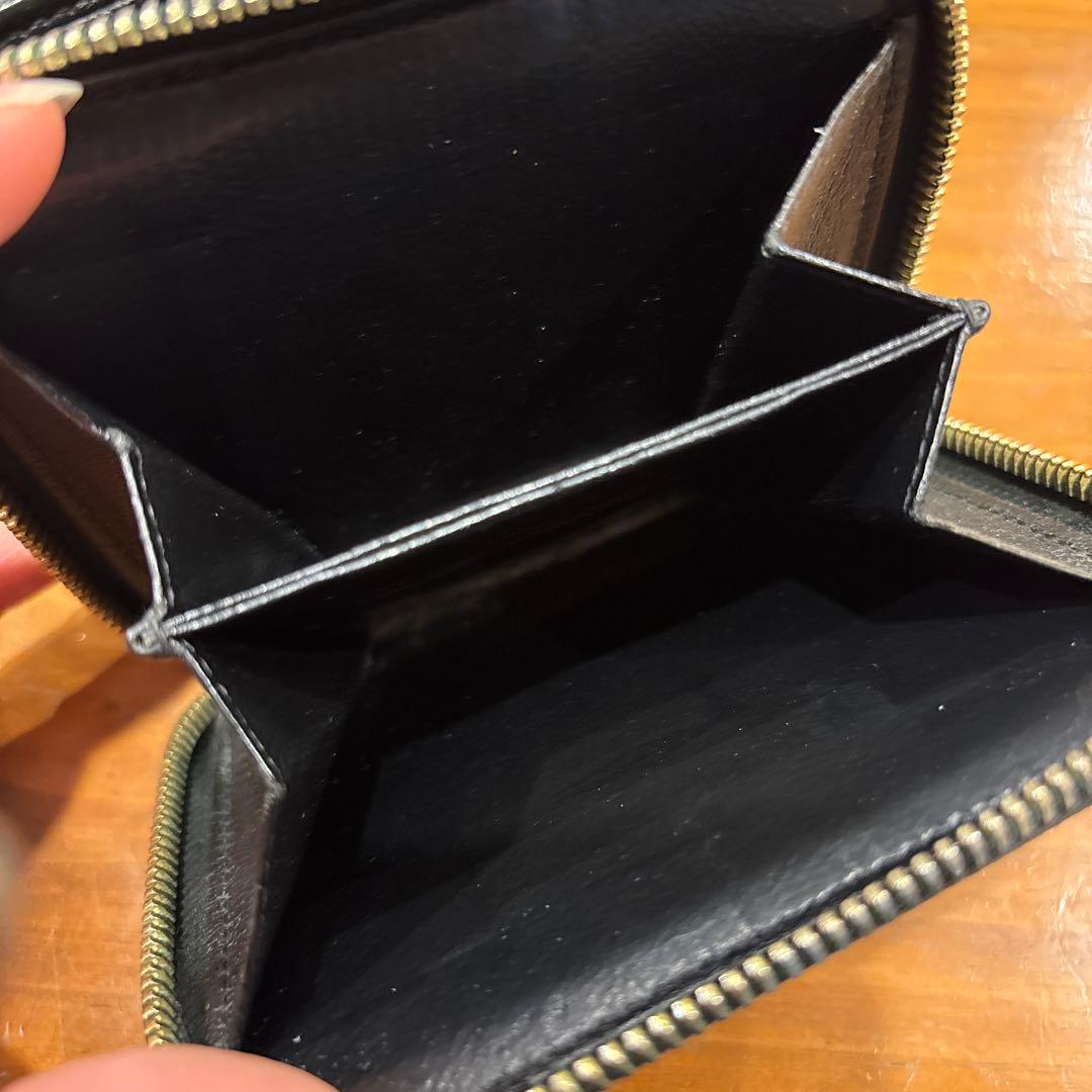 YSL 二つ折り財布 黒 レザー