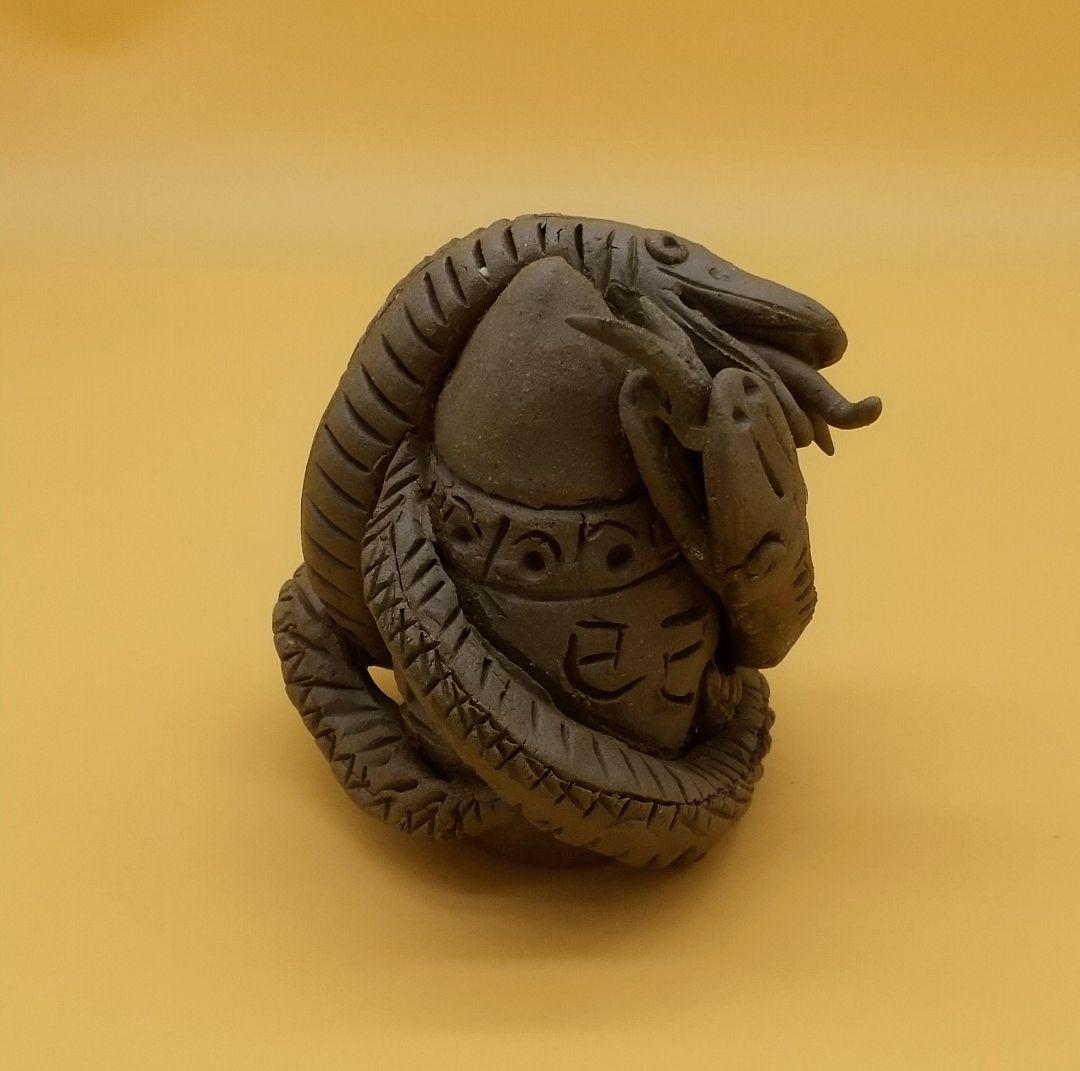 東大寺長老 清水公照 陶製 「巳」 桑名・半居窯　陶製