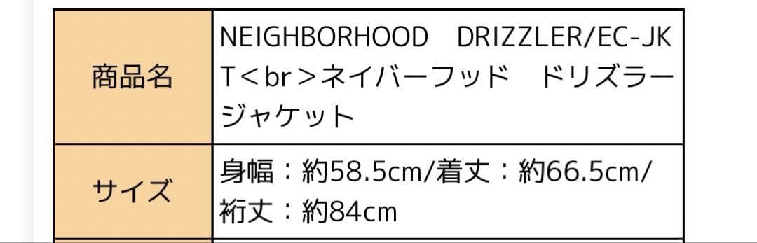 neighborhood ドリズラージャケット　ネイビー　M