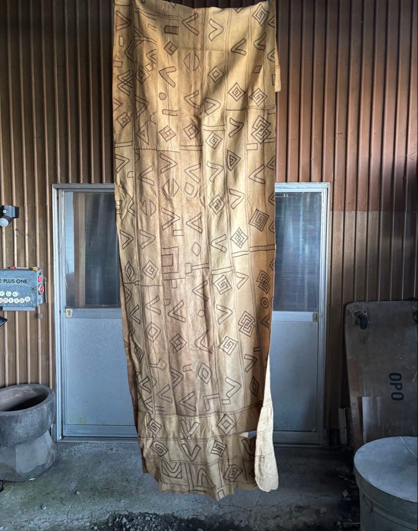 544アフリカヴィンテージ クバ王国 プショング族 ラフィア布 ンチャク 希少