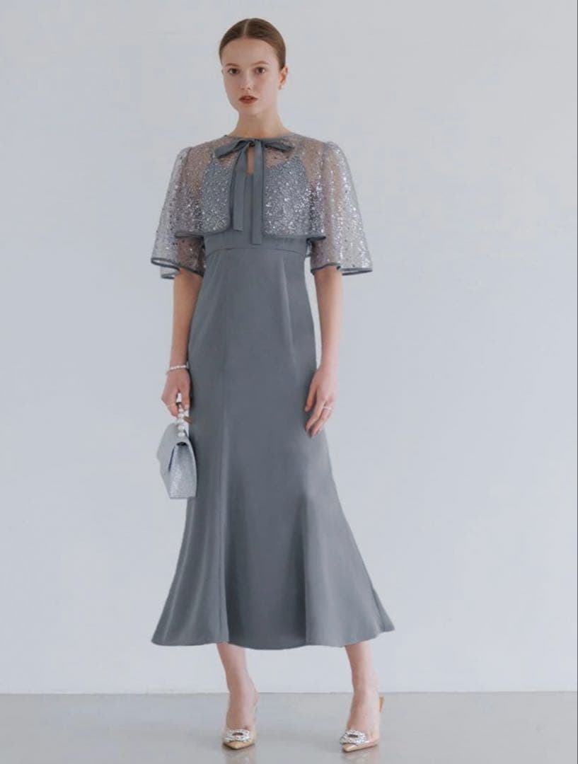 【今週限定価格】スパンコールビジューボレロマーメイドワンピドレス結婚式二次会