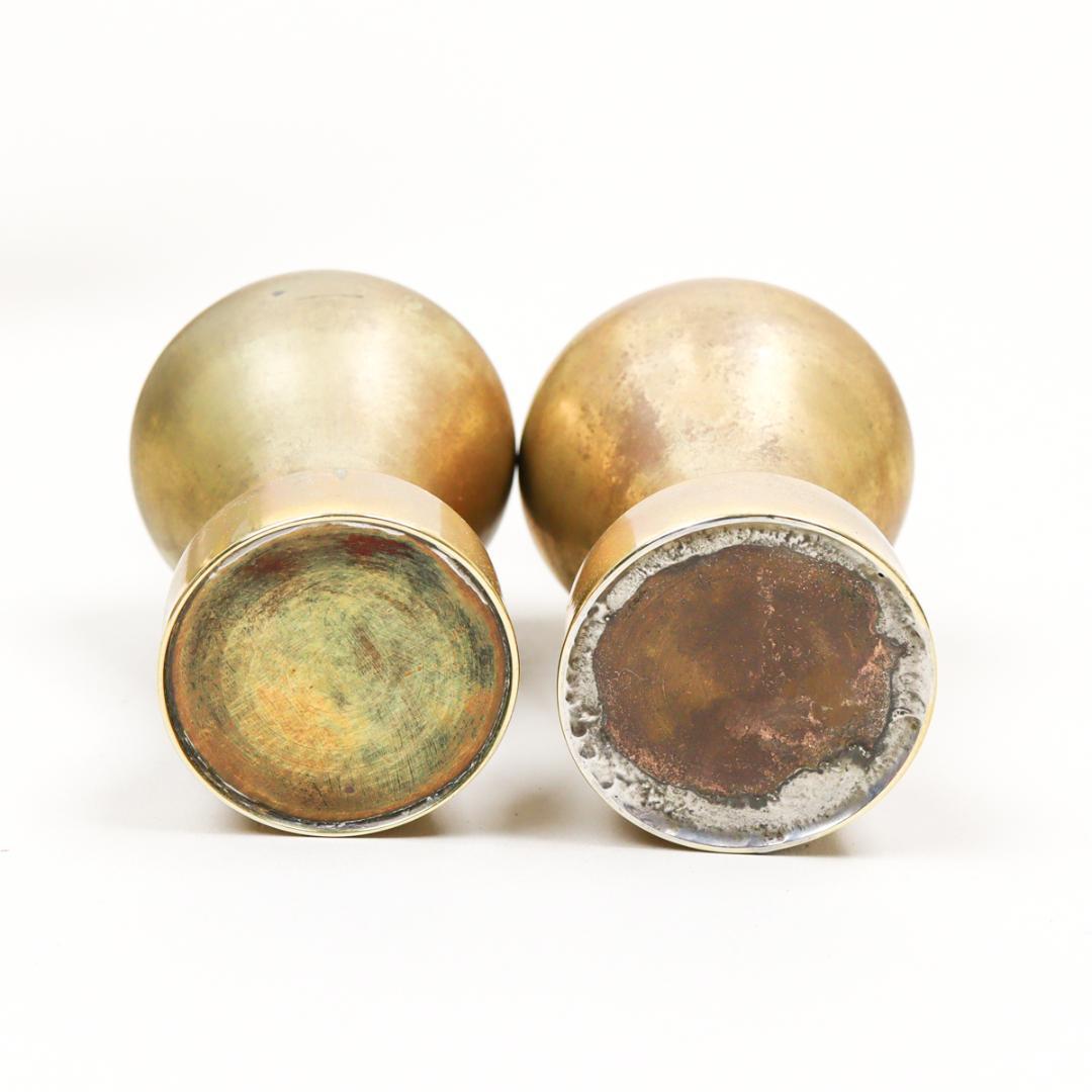 真鍮 熨斗口 神酒口 2対 瓶子 燭台 神具