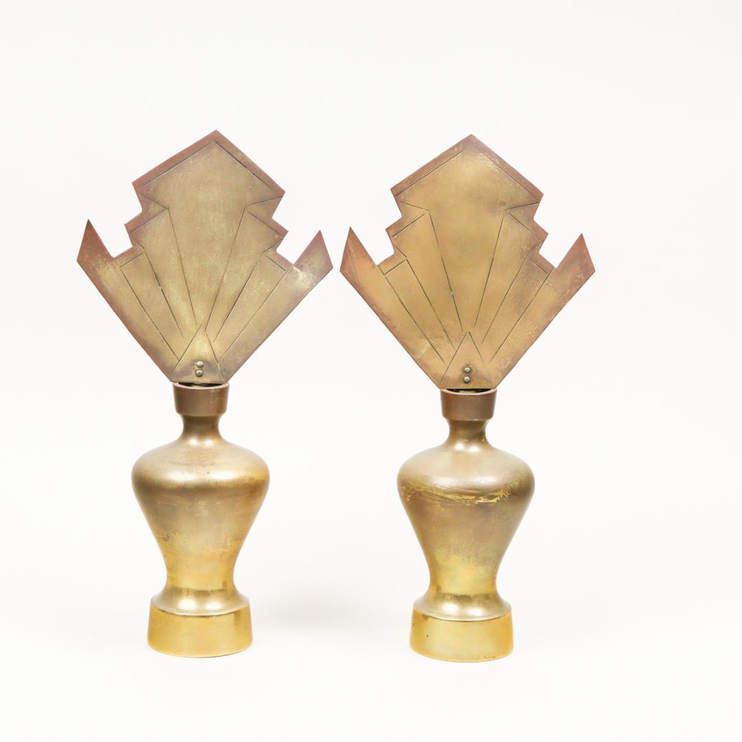 真鍮 熨斗口 神酒口 2対 瓶子 燭台 神具