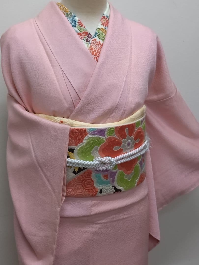 987　みはっちゃん　未使用品　作家もの　ピンク系色無地　4点フルセット