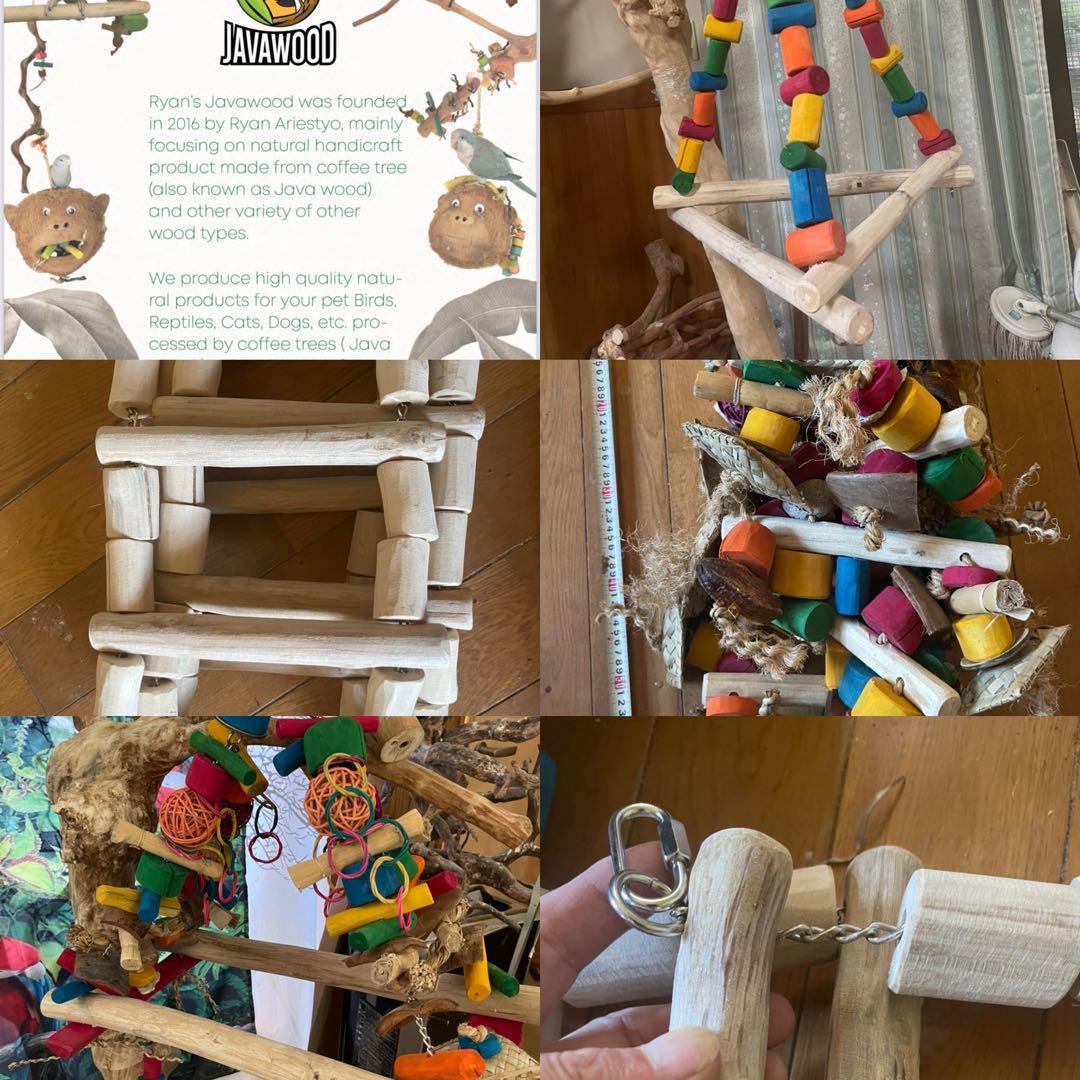 javaウッド　大型インコ、オウムバードトイ