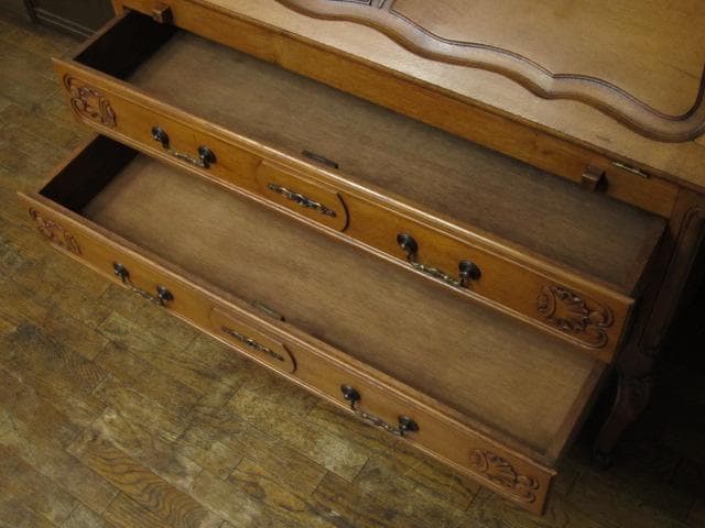 フランス アンティーク ルイ15世様式 彫刻 猫脚 ライティングビューロー