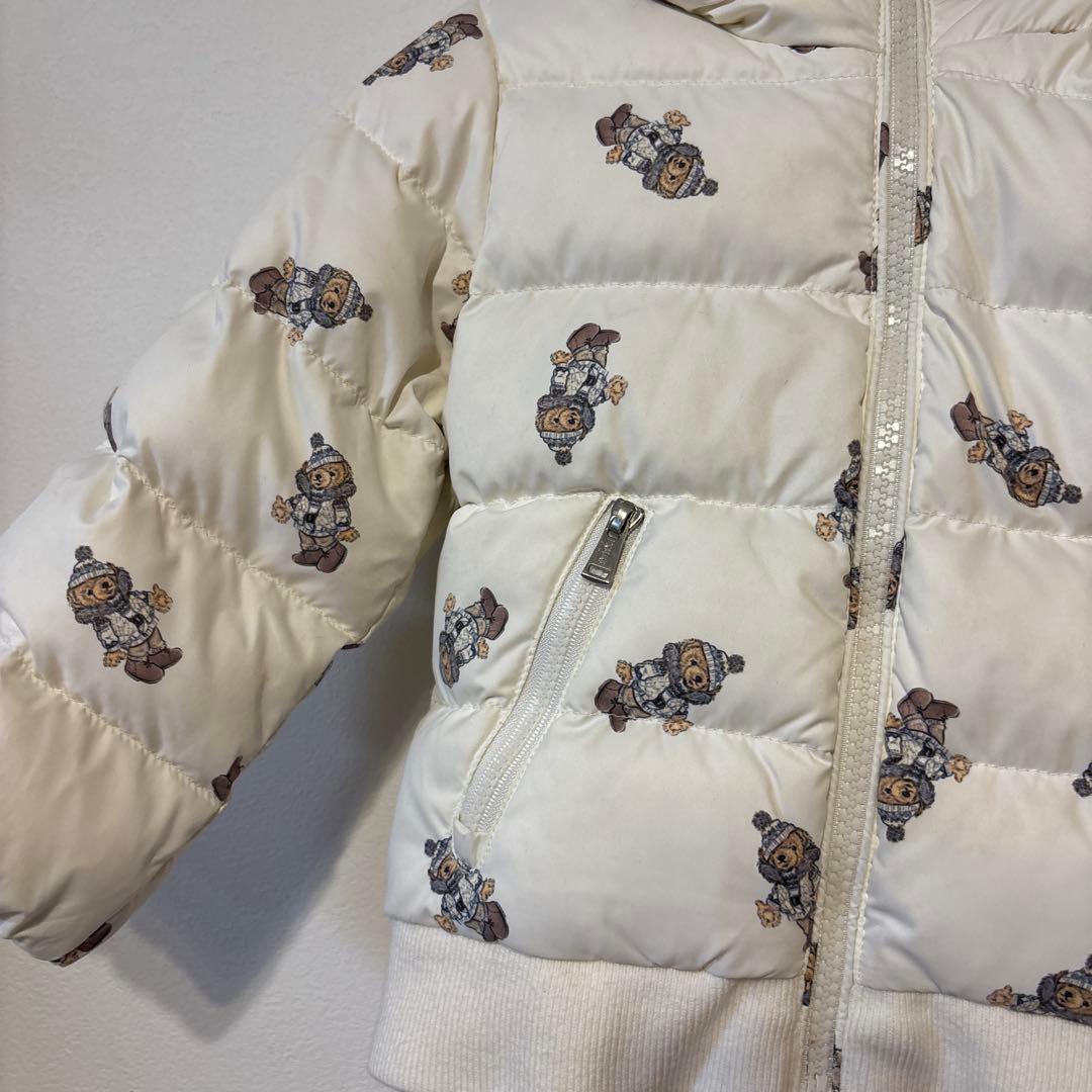 値下げ！美品　ラルフローレン ポロベア　ダウンジャケット　24M 90 ホワイト