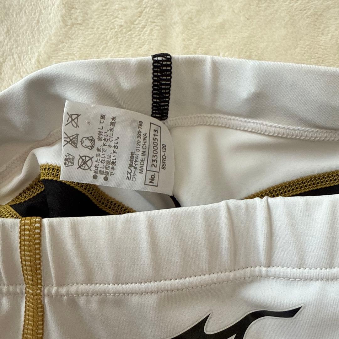 Mizuno 競泳水着 Sサイズ ホワイト/ブラック/ゴールド