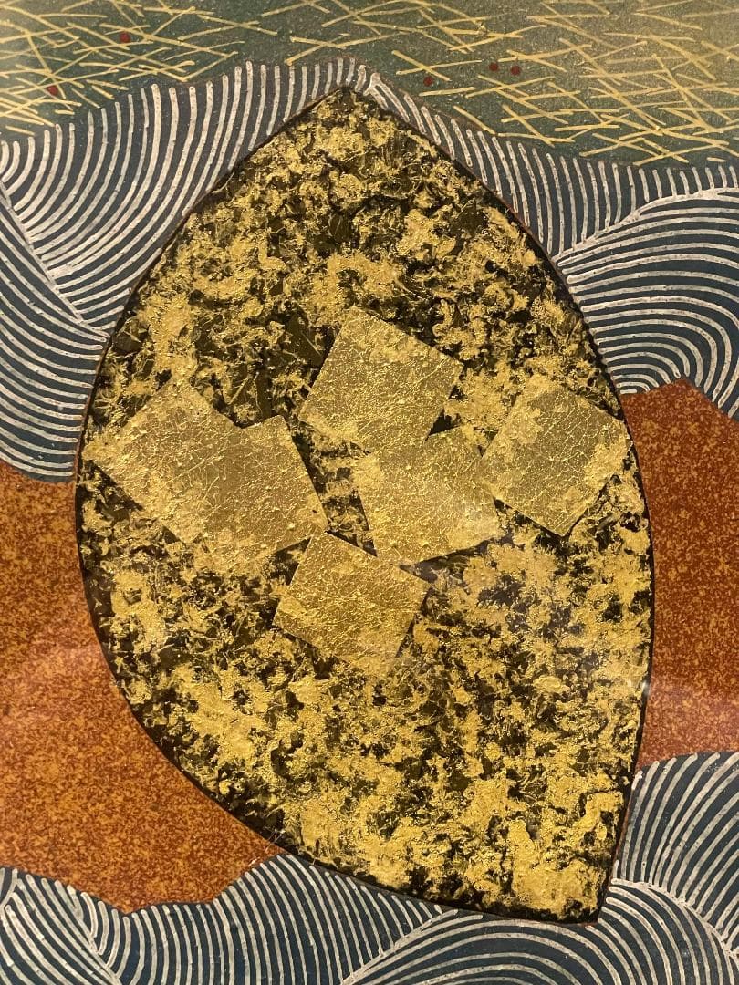 九谷焼　谷敷正人作　陶額雪月花『月』飾絵皿　飾皿　陶板画　額装